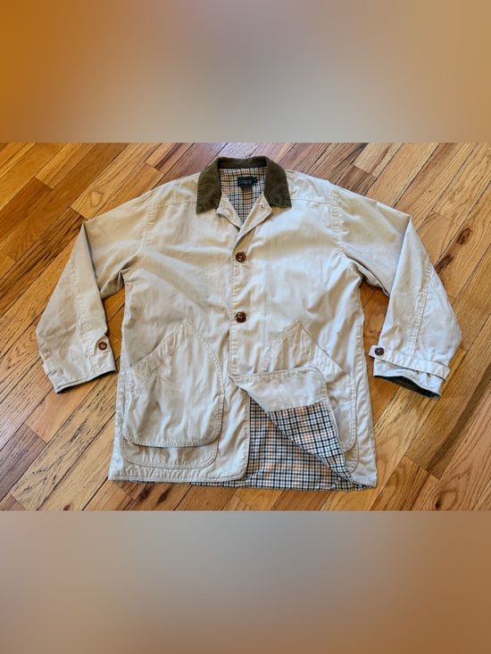 J. Crew Other - Vtg J. Crew Oarsman Corduroy Collar Barn Jacket Chore Coat Field Men’s Sz M Tan